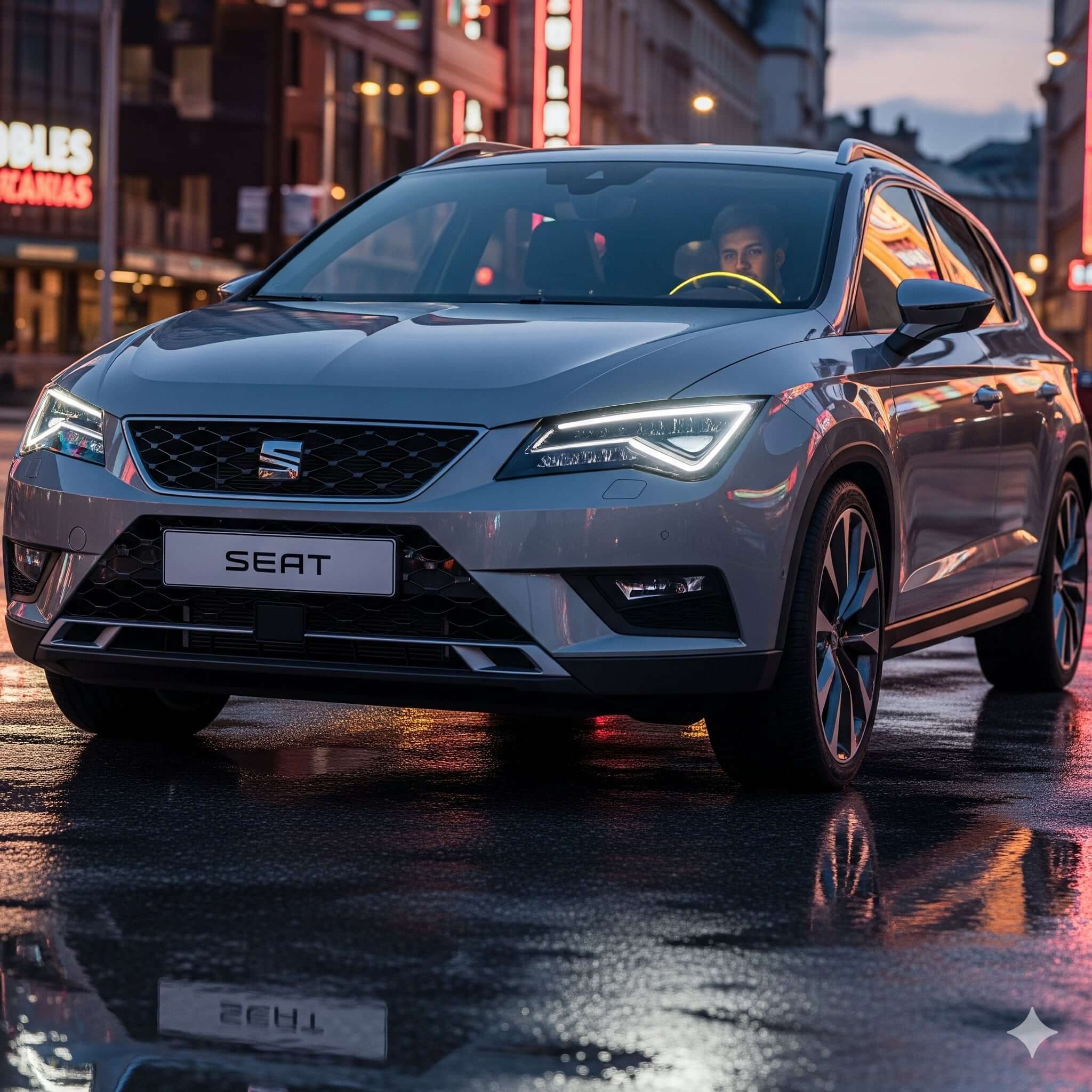 SEAT standing on the street at night in auckland