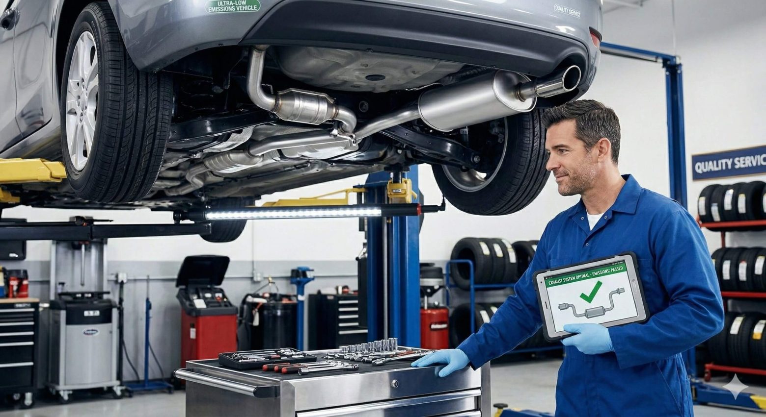 clean and well-maintained exhaust system is a sign of a well-running car
